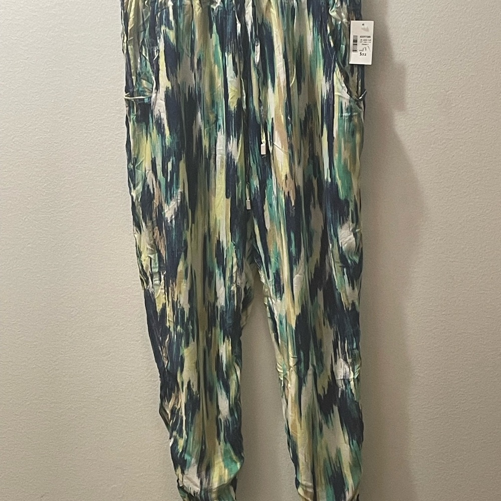 Multicolor Abstract Print Pants